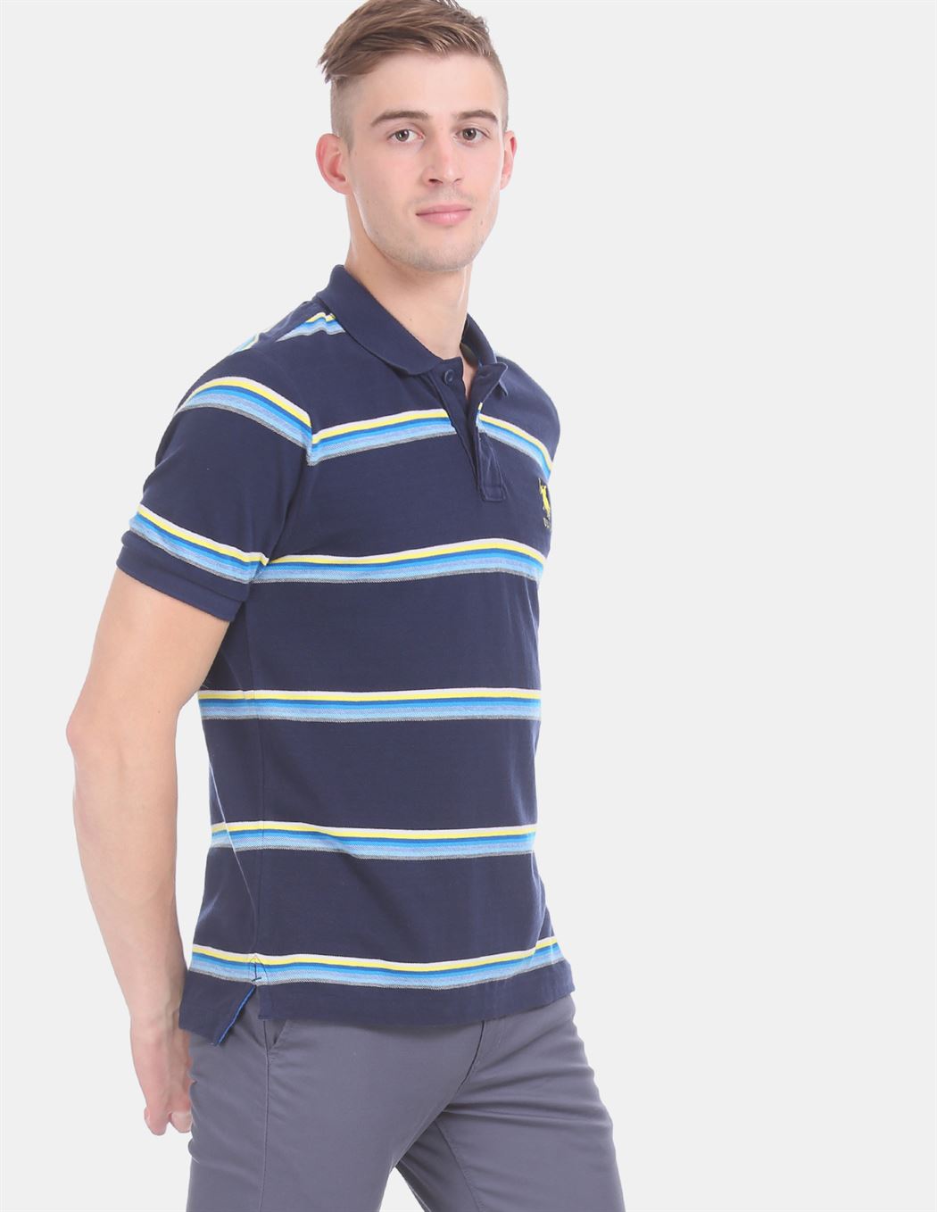 U.S.Polo Assn. Men Casual Wear Blue T-Shirt